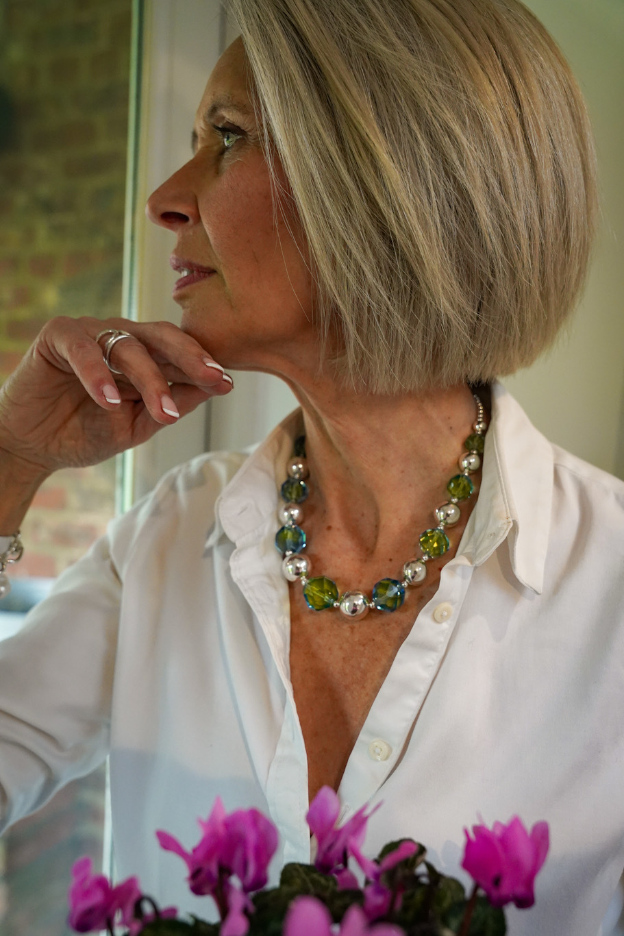 Vintage Two Tone Statement Necklace