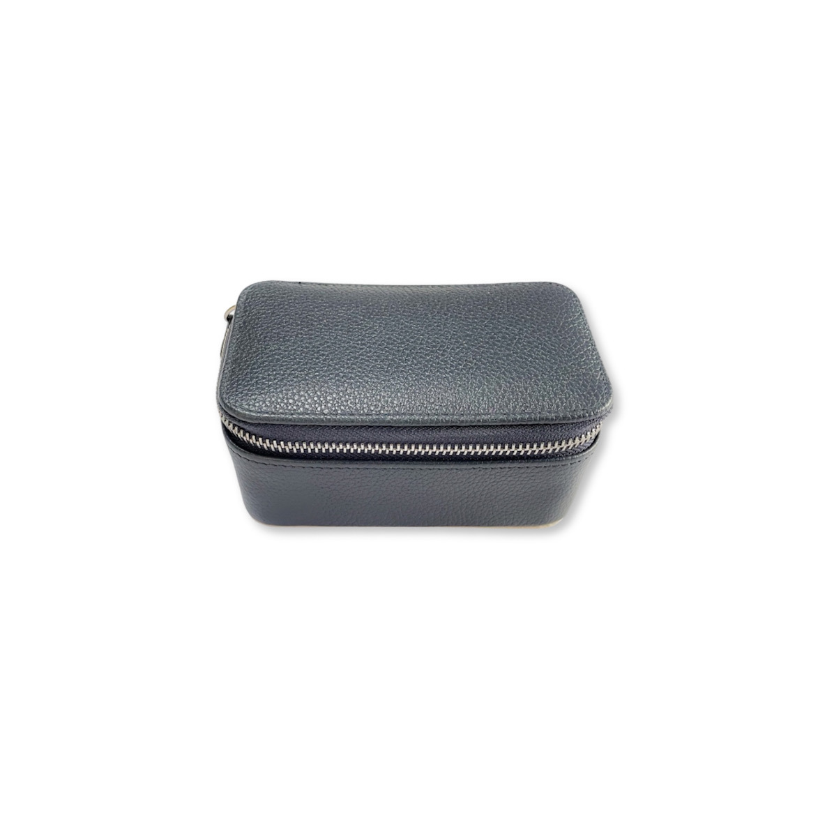 Navy Leather Jewellery Case