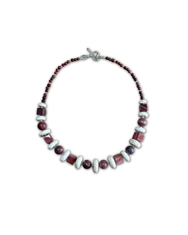 MOOKAITE & MAGNESITE CHUNKY NECKLACE