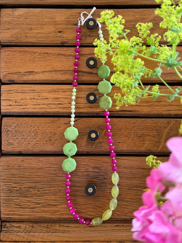 WATERMELON SUGAR GEMSTONE NECKLACE