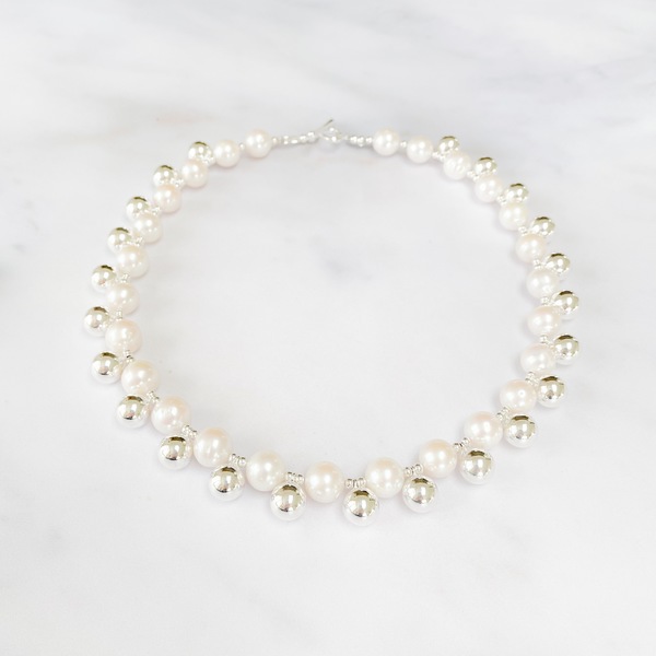 Pearl Double Bobble Necklace 