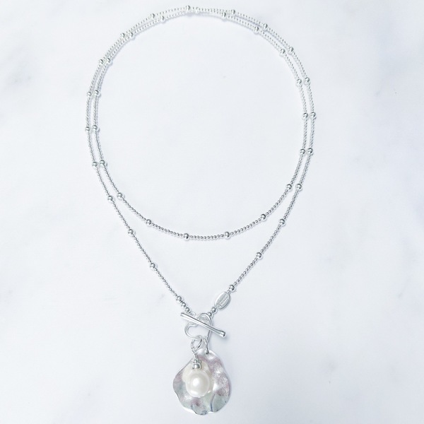 Mini Orb Spacer Long Necklace