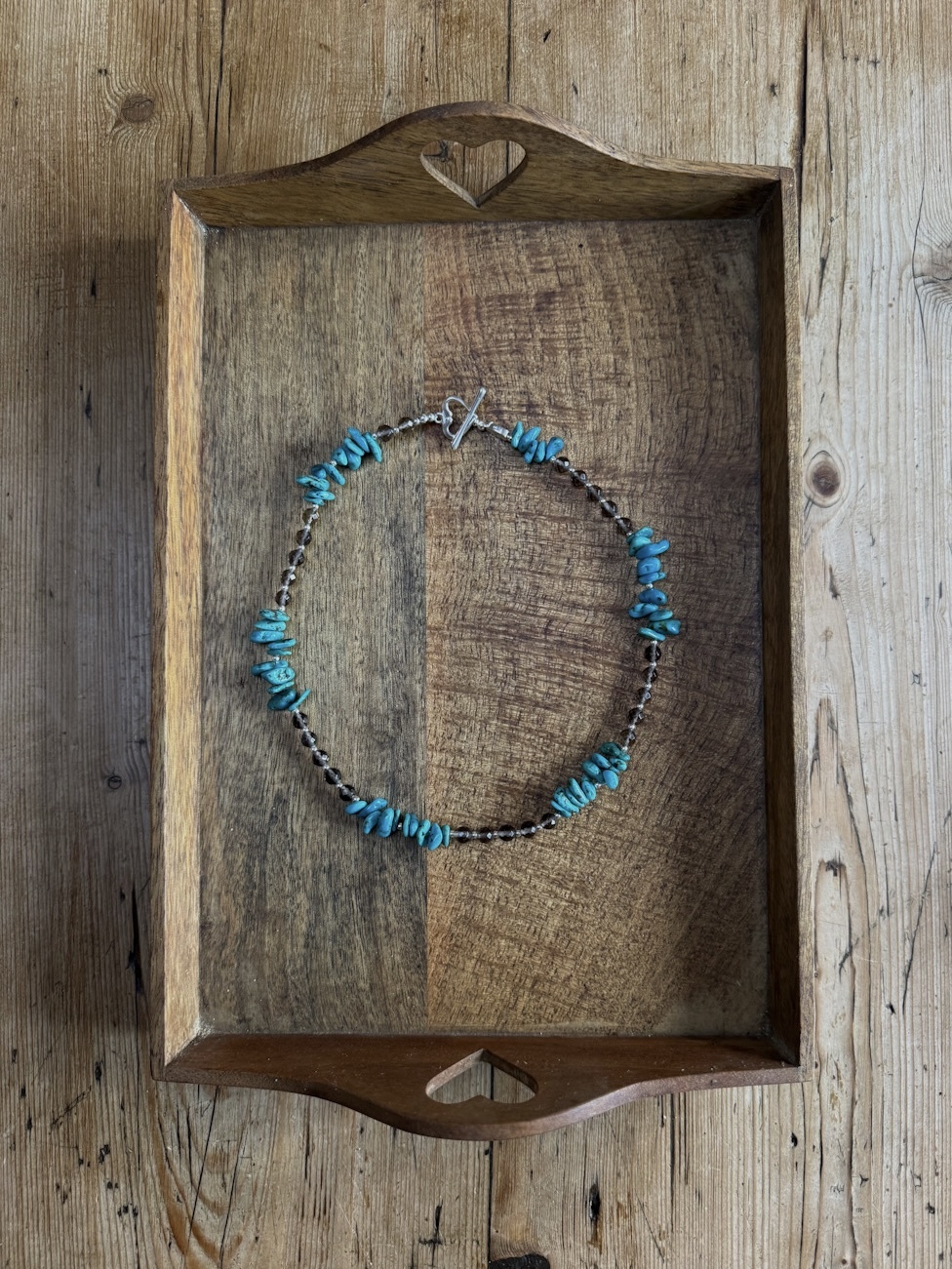 SMOKEY QUARTZ & TURQUOISE NECKLACE