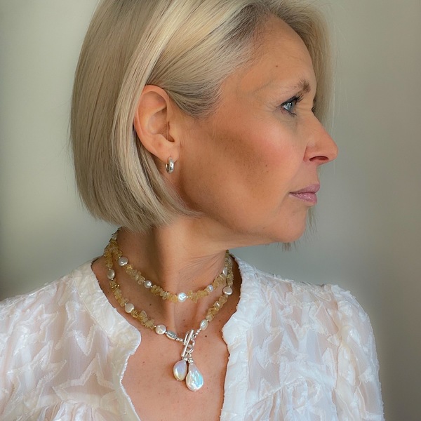 Citrine & Pearl ‘One of a Kind’ Necklace