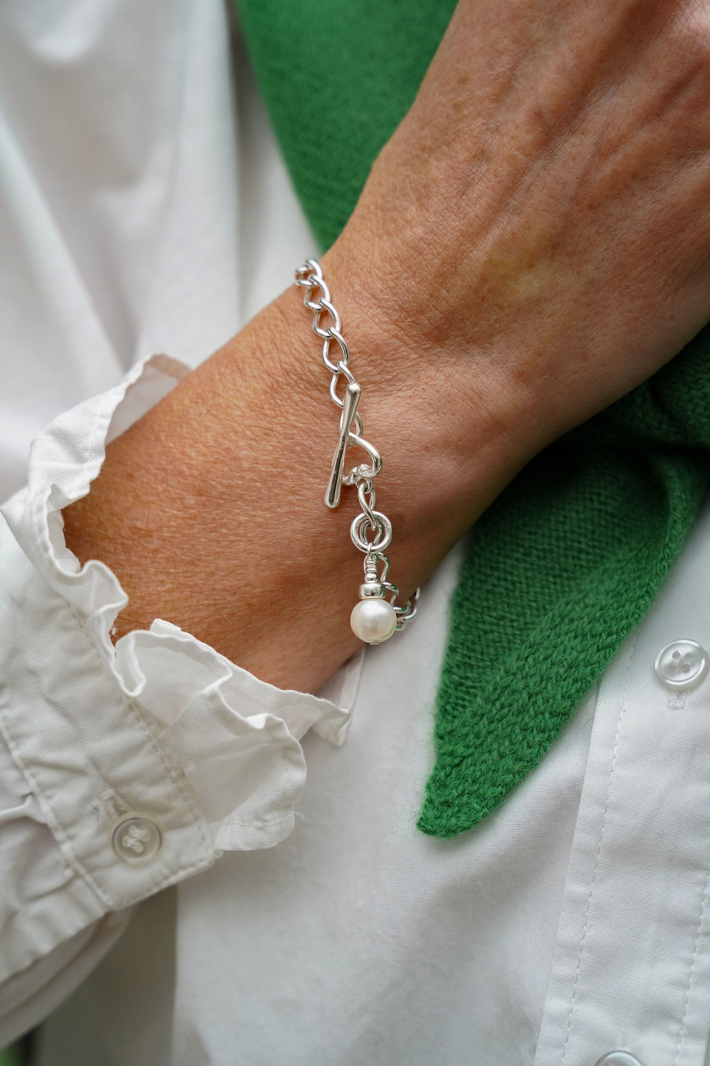 RADIANT DROP PEARL BRACELET