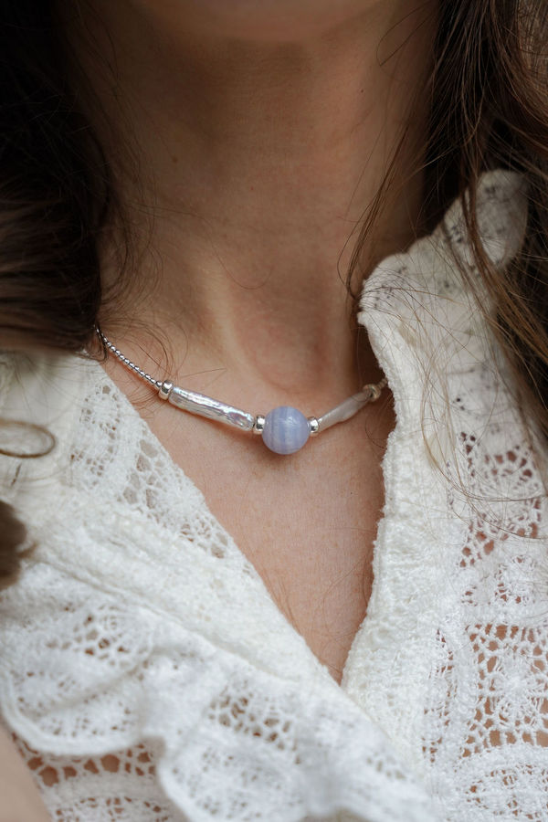 CELESTIAL AGATE ORB NECKLACE