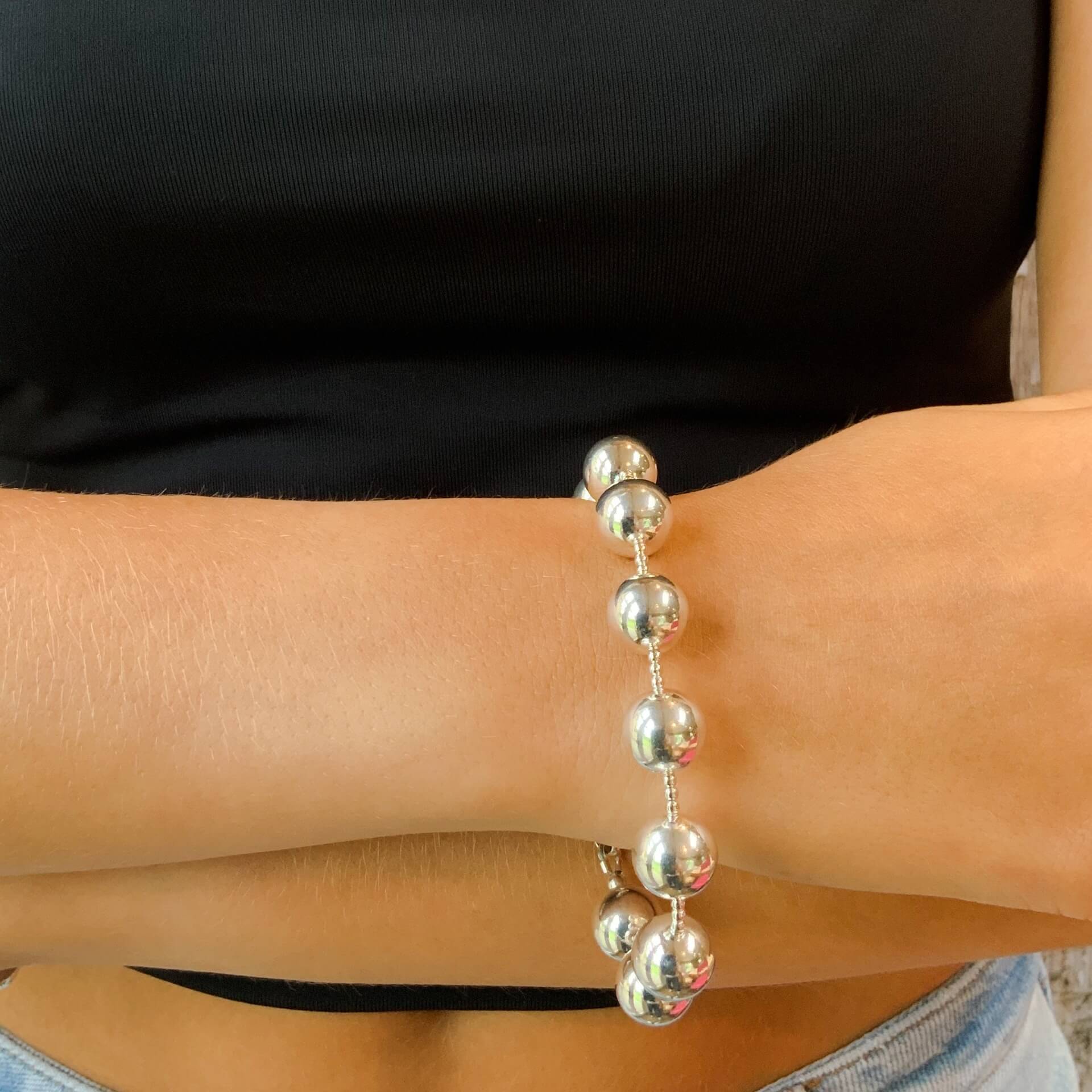 Large Orb Spacer Bracelet Bracelets Ginny D, Handmade Contemporary