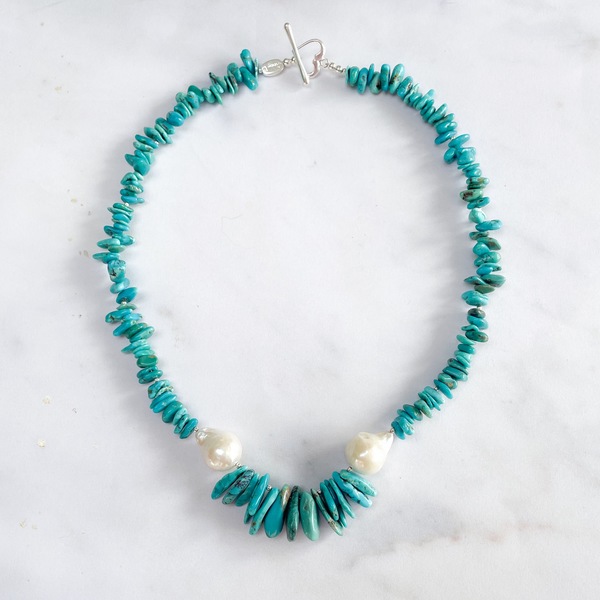 Turquoise & Pearl ‘One of a Kind’ Short Necklace