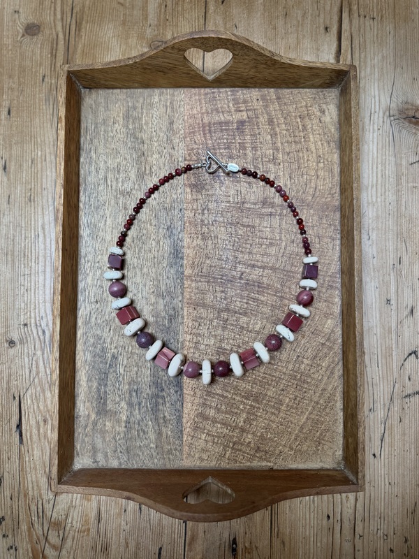 MOOKAITE & MAGNESITE CHUNKY NECKLACE
