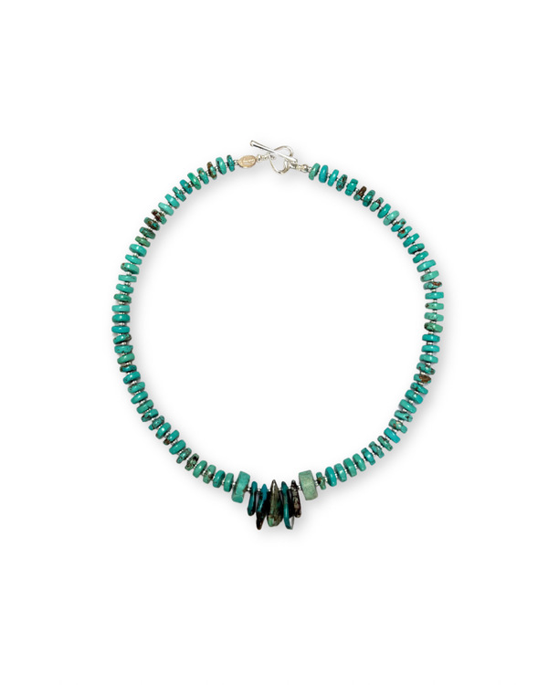 TURQUOISE & STERLING SILVER EARTHY NECKLACE