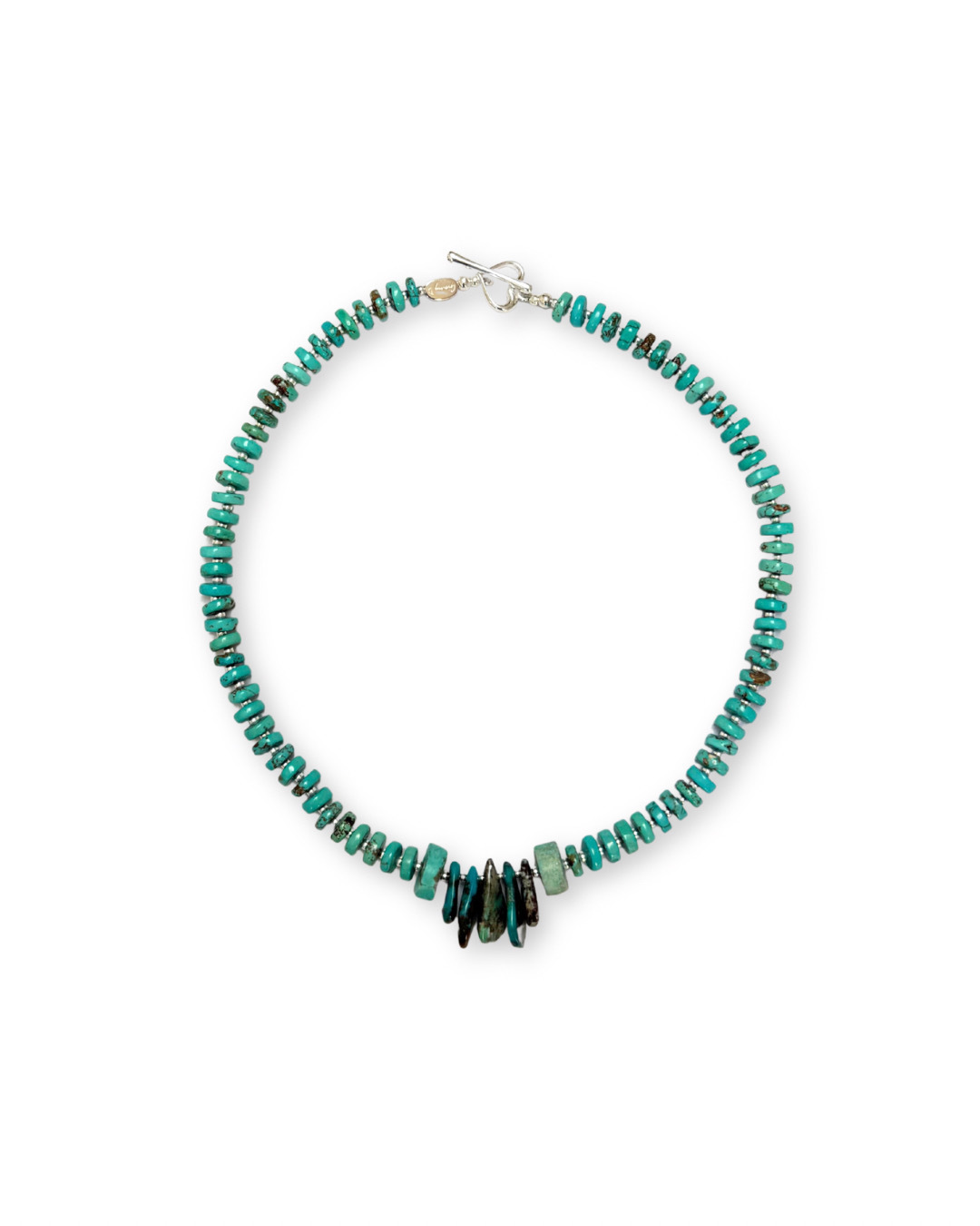 TURQUOISE & STERLING SILVER EARTHY NECKLACE