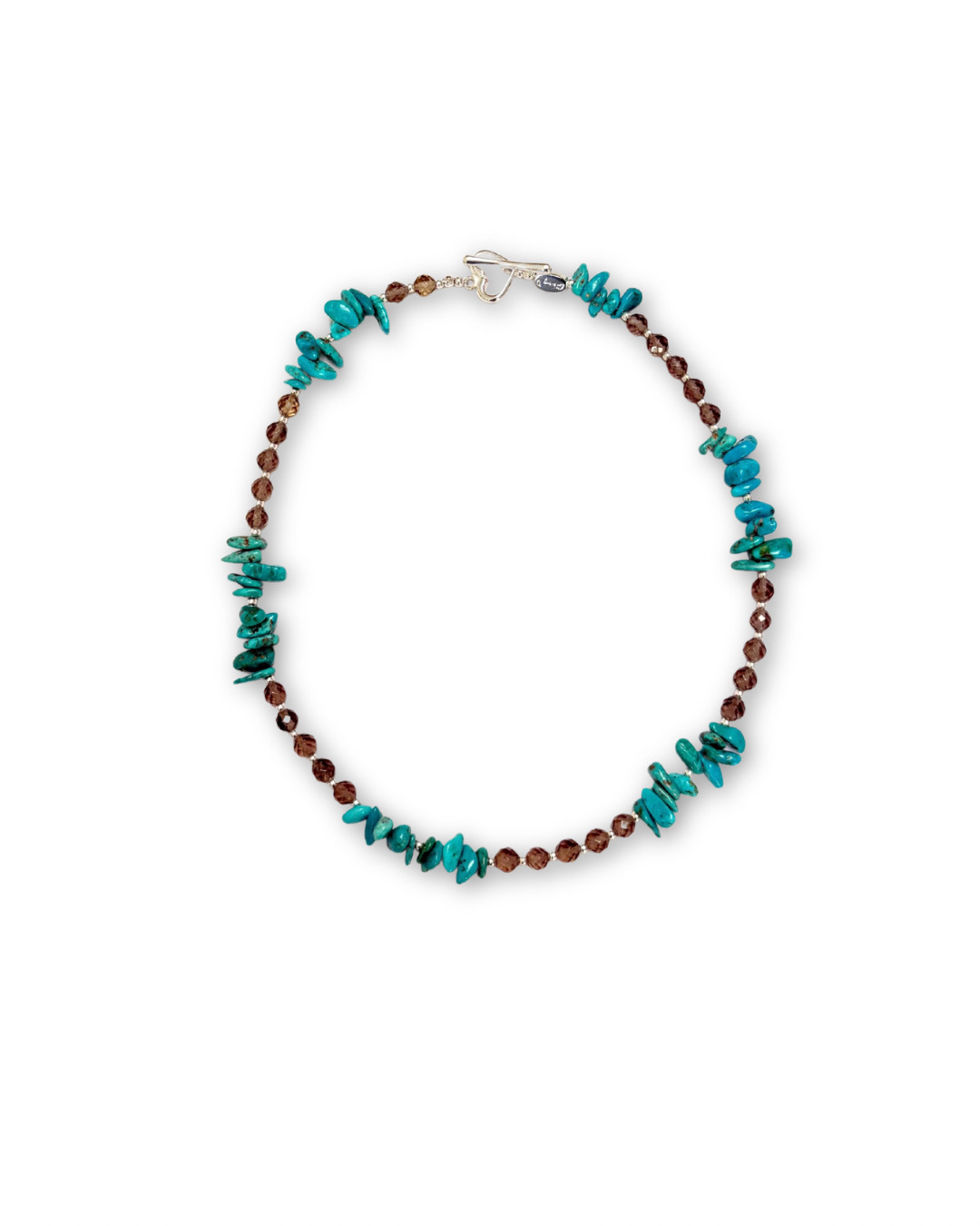 SMOKEY QUARTZ & TURQUOISE NECKLACE