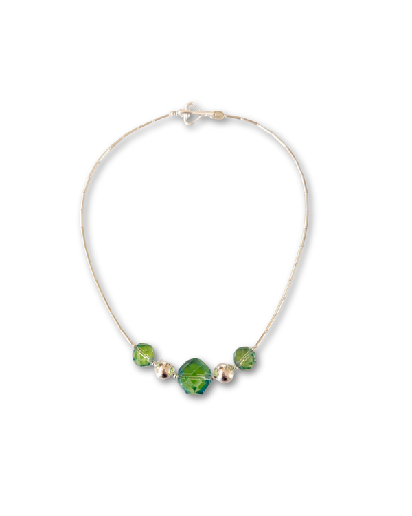 Vintage Two Tone Sleek Necklace 