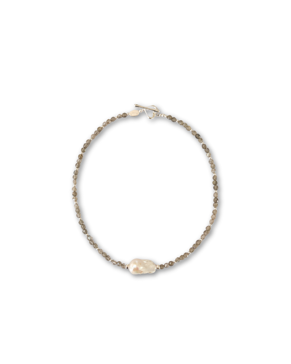 Labradorite & Baroque Pearl Necklace